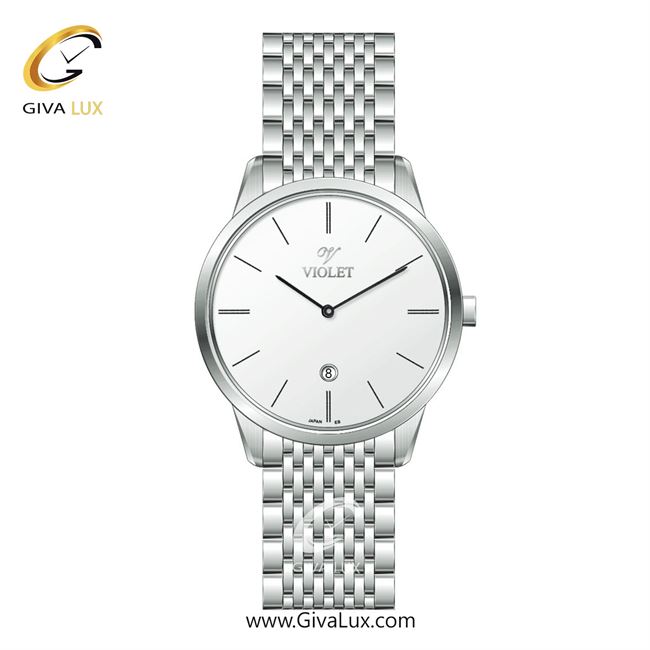 ساعت مچی اورجینال مردانه ویولت VIOLET نقره ای | نقره ای| سفید| کد رفرنس 0552